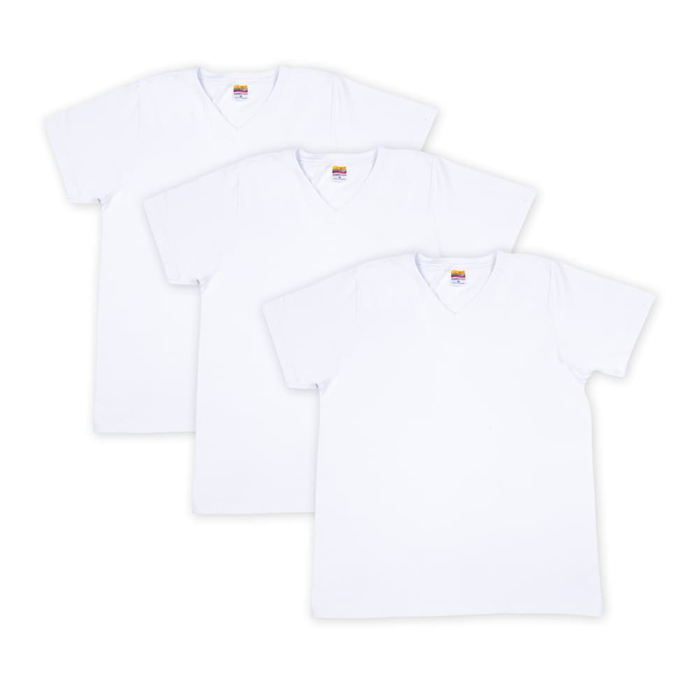 Estuche X3 Camisetas Blancas Manga Corta Hombre
